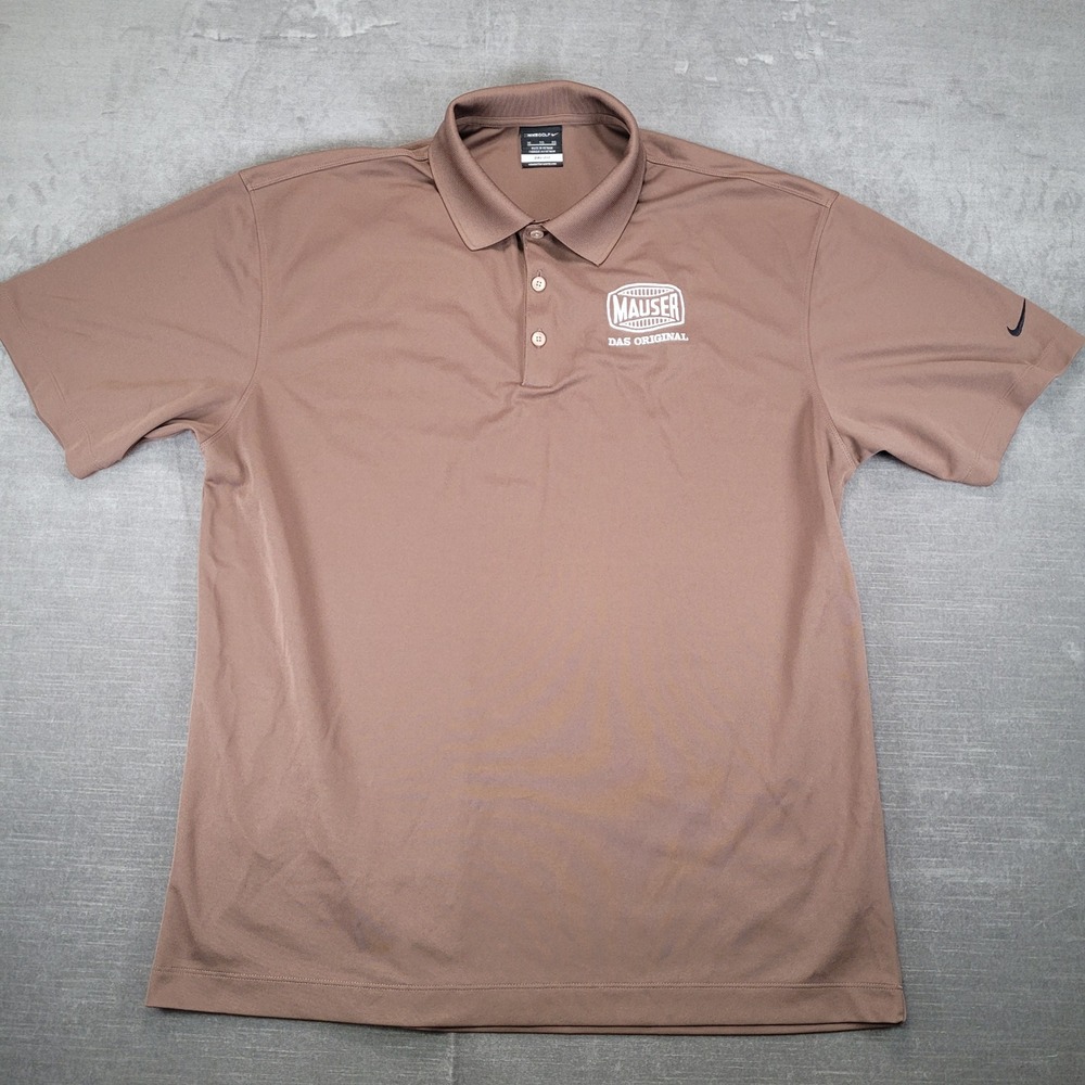 Nike Golf Dri-FIT XL Polo Shirt Mauser Das Original Logo‎ Mens
